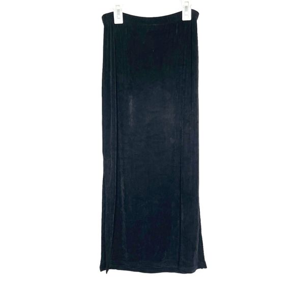 Limited Womens Skirt Maxi Black Slit Size Small Stretch Long Pencil Y2k - Picture 2 of 10